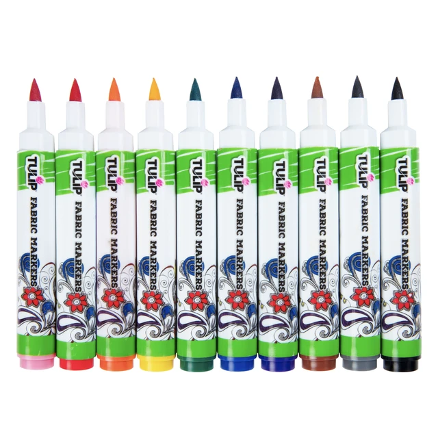 Alt view image 3 of 5 - Tulip Fabric Markers Brush Tip, 10 Pack, Rainbow