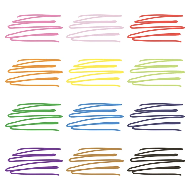 Alt view image 3 of 5 - Tulip Fine Tip Fabric Markers 12-Pack - Rainbow Color Set for DIY Crafts, Clothing and Fabric Art