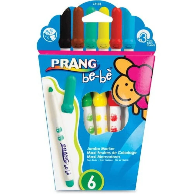 Main image of Prang DIX73106 Be-Be Jumbo Markers, 6 Count