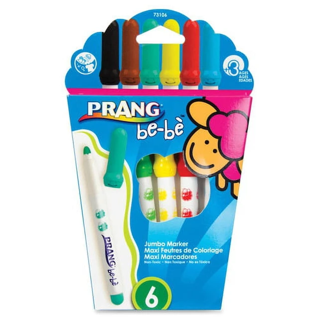 Alt view image 2 of 2 - Prang DIX73106 Be-Be Jumbo Markers, 6 Count