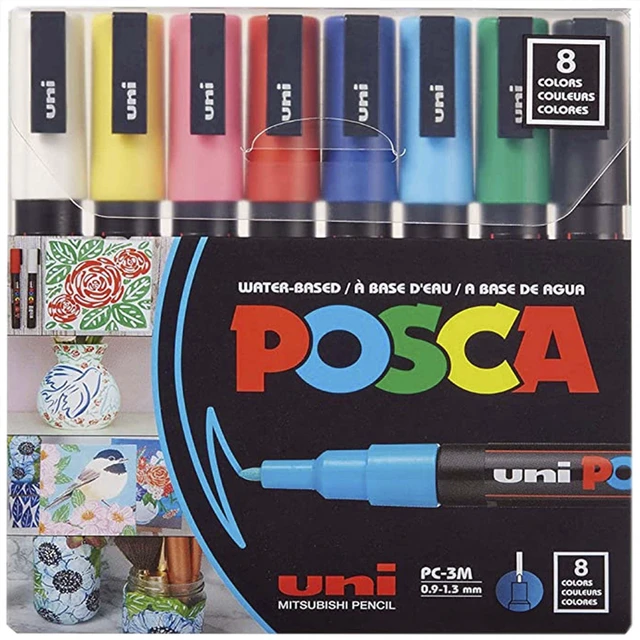 Main image of Posca PC-3M Fine 8-Color Paint Marker Set