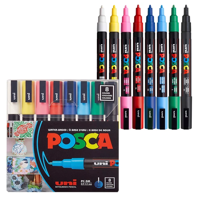 Alt view image 2 of 6 - Posca PC-3M Fine 8-Color Paint Marker Set