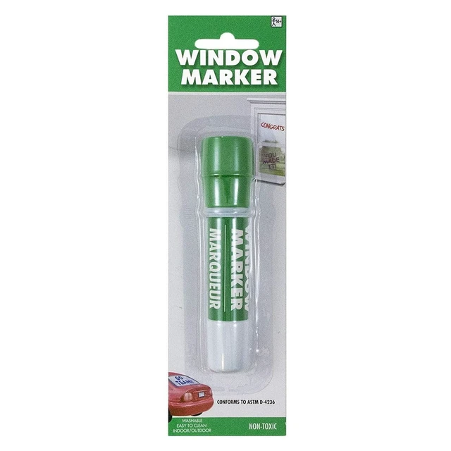 Alt view image 4 of 4 - JAM Paper Team Spirit Washable Window Markers, Green, 1/Pack