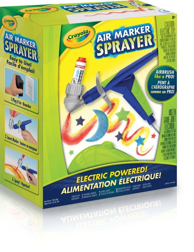 Alt view image 4 of 6 - Crayola Air Marker Sprayer, School Supplies, Painting Set, Washable Markers, Beginner Child