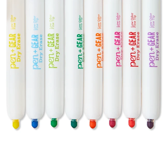 Alt view image 3 of 6 - Pen+Gear Low-Odor Retractable Dry Erase Markers, Fine Point, Multi Colors, 16 Count