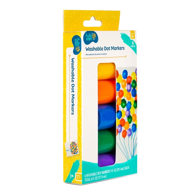 Alt view image 6 of 6 - Hello Hobby Washable Dot Markers, 2-Pack, 6 Primary Colors