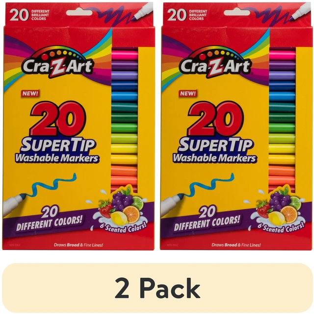 Main image of Cra-Z-Art Washable Super Tip Art Markers, 20 Count (2 Pack)