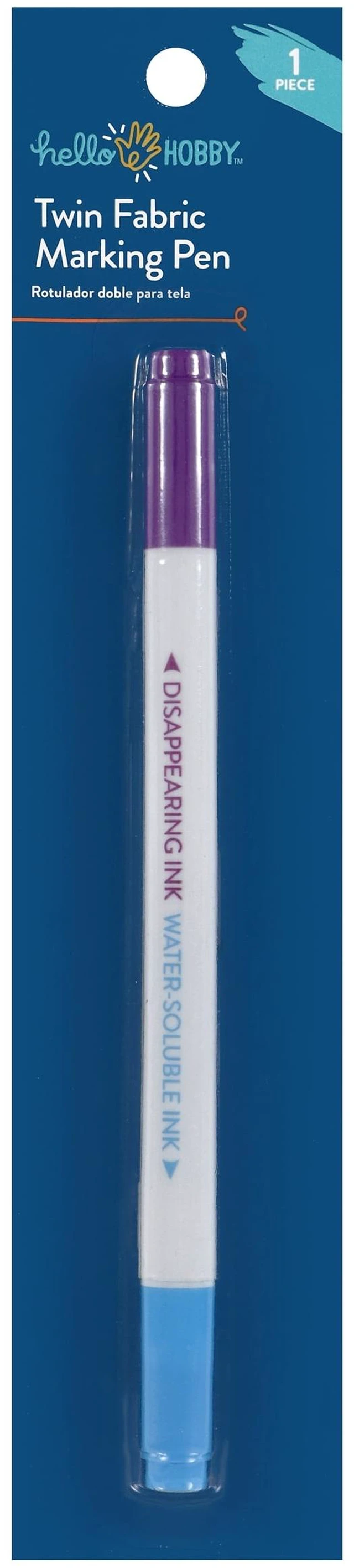 Main image of Hello Hobby Twin Fabric Marking Pen, Purple and Blue, 1 Count