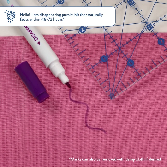 Alt view image 3 of 5 - Hello Hobby Twin Fabric Marking Pen, Purple and Blue, 1 Count