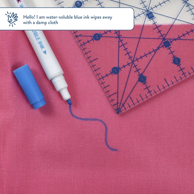 Alt view image 2 of 5 - Hello Hobby Twin Fabric Marking Pen, Purple and Blue, 1 Count