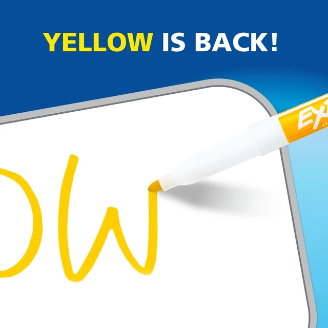 Alt view image 3 of 5 - EXPO Fine Tip Dry Erase Markers, Assorted Colors with Yellow, 12 Pack