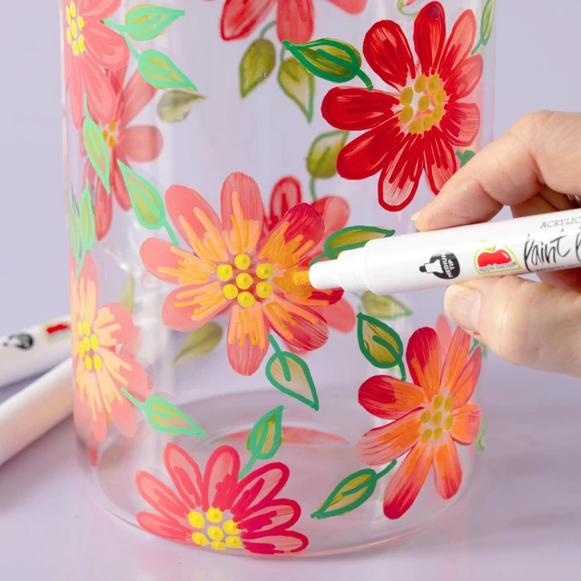 Alt view image 3 of 5 - Apple Barrel Multi-Surface Paint Pens Basic Value Set, Medium Tip, 12-Piece