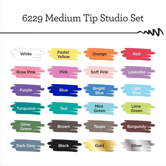 Alt view image 2 of 5 - Apple Barrel Multi-Surface Paint Pens Studio Set, Medium Tip, 24 Pieces
