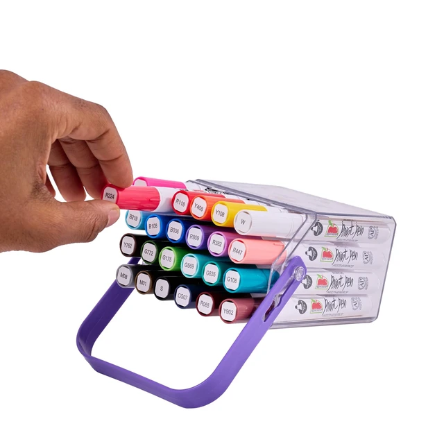 Alt view image 4 of 5 - Apple Barrel Multi-Surface Paint Pens Studio Set, Medium Tip, 24 Pieces