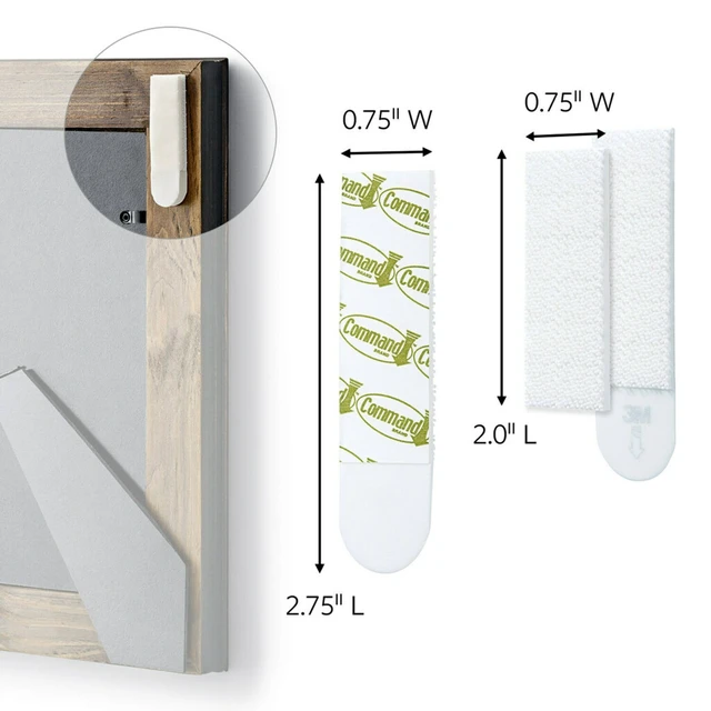Alt view image 4 of 5 - Command Easel-Backed Picture Hangers, White, Large, 2 Pairs