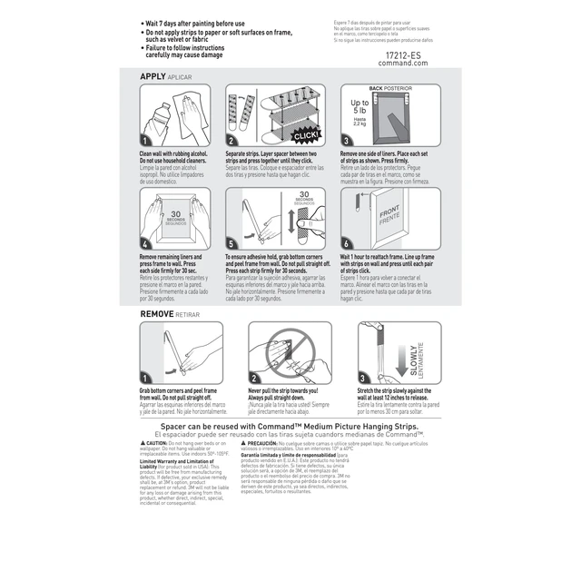 Alt view image 3 of 5 - Command Easel-Backed Picture Hangers, White, Large, 2 Pairs