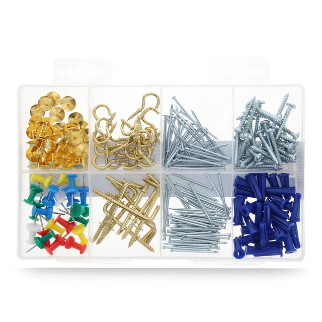 Alt view image 3 of 5 - Ook Picture Hanging Kit 230 Pack, 5 lbs, Steel, Zinc Finish/Brass, Assorted Colors