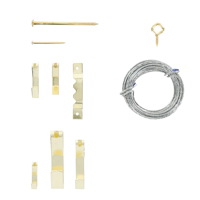 Alt view image 5 of 6 - Ook Picture Hanging Kit 200-Pack, 10-100 lbs, Steel, Brass Finish, Gold