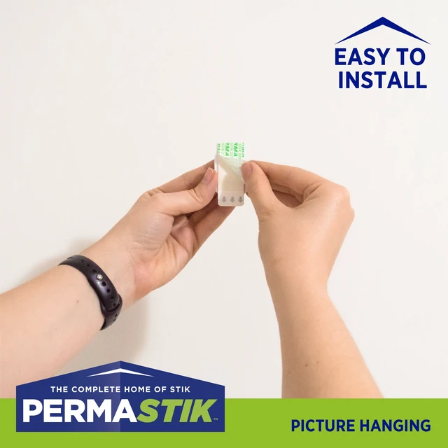 Alt view image 2 of 7 - Permastik Small Adhesive Picture Hooks, Rental Safe, 9 Pack, Holds up to 1.65 lbs