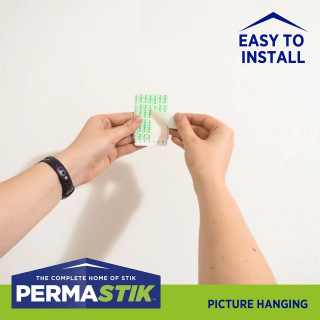 Alt view image 3 of 7 - Permastik Extra Large Adhesive Picture Hooks, Rental Safe, Holds up to 7.7 lbs (3 Pack)