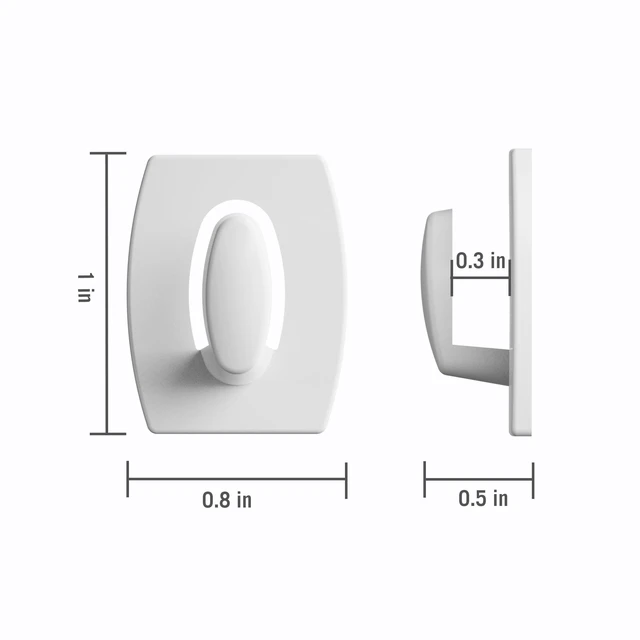 Alt view image 3 of 5 - Pen+Gear Mini Wall Hooks, Heavy-Duty Plastic Adhesive, Damage Free, White, 12 Count
