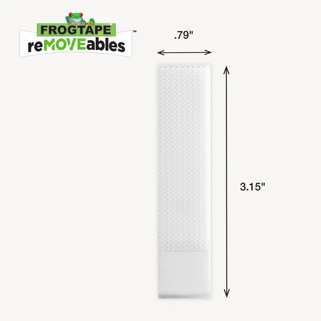 Alt view image 2 of 5 - FrogTape reMOVEables Large White Picture Hanging Strips, 24 Mounting Strips (12 Pairs)