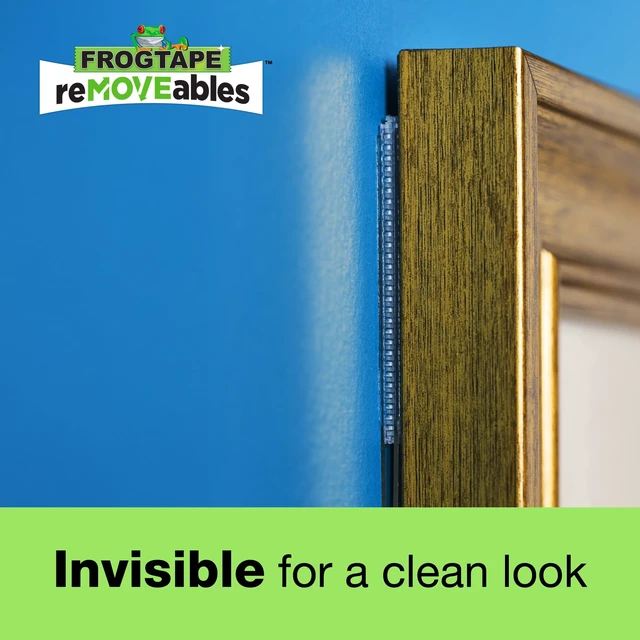 Alt view image 6 of 6 - FrogTape reMOVEables Medium Clear Picture Hanging Strips, 12 Pairs