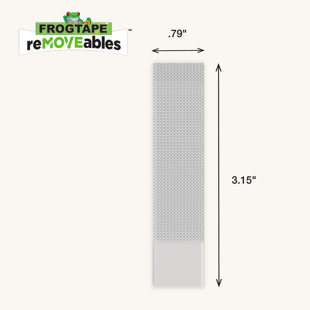 Alt view image 4 of 6 - FrogTape reMOVEables Large Clear Picture Hanging Strips, 12 Pairs