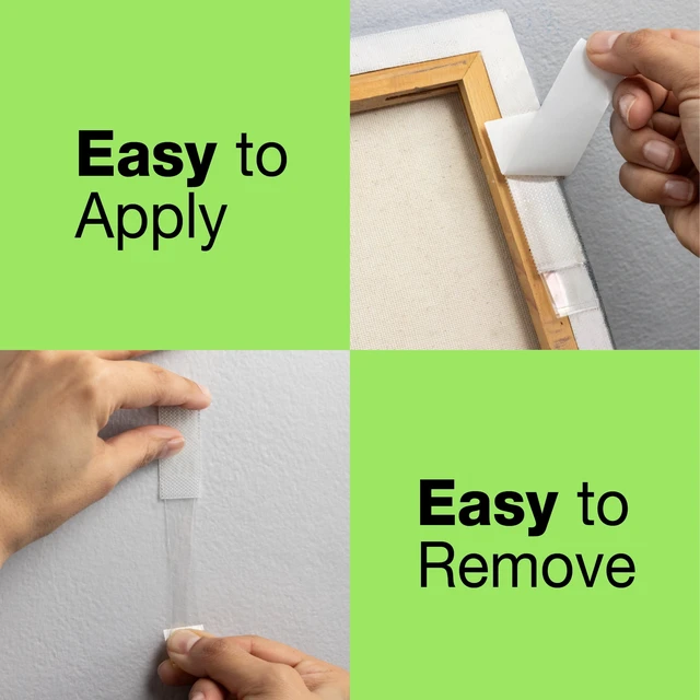 Alt view image 3 of 6 - FrogTape reMOVEables Large Clear Picture Hanging Strips, 12 Pairs