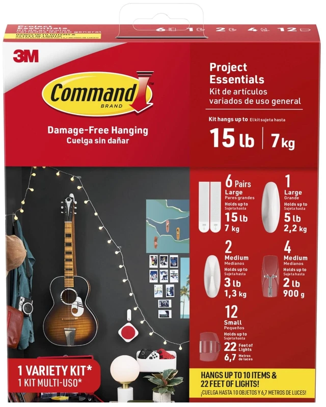 Main image of Command Halloween Decorations Kit, Variety Pack, 31 Pieces, Holds 15 lbs, Picture Hangers, Outdoor, Designer, Wire Hooks
