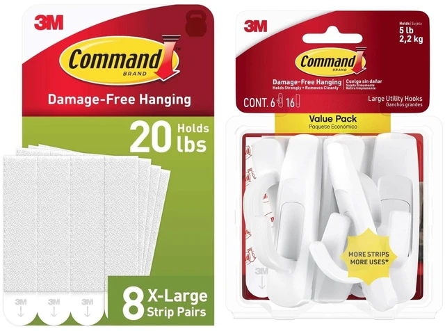 Main image of Command Damage-Free Hanging Bundle, Heavy Duty Picture Hangers, Large Utility Hooks