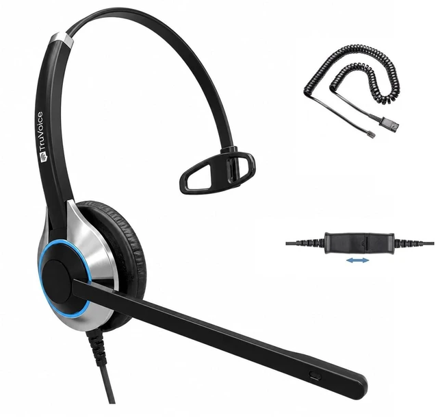Main image of HD-500 Office and Call Center Wired QD Headset with Noise Canceling Microphone and HD Speakers - Compatible with Mitel, Nortel, Avaya, Poly, Polycom, Shoretel, Digium, ESI, Fanvil Desk Phones