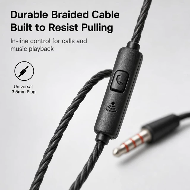 Alt view image 2 of 7 - Wired Earbuds Headphones 6 Pack with Microphone Fits All 3.5mm Devices | Heavy Bass Earphones,Bulk Earbuds with Noise Isolating, Compatible with iPhone,iPad and Android Devices, MP3