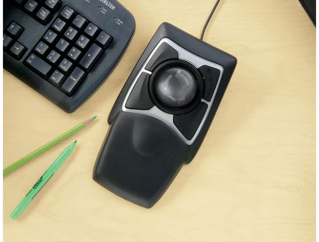 Alt view image 2 of 7 - Expert Trackball Mouse (K64325), Black Silver, 5"W x 5-3/4"D x 2-1/2"H
