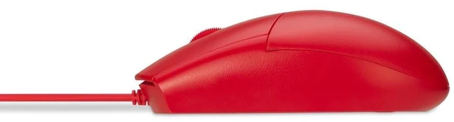 Alt view image 3 of 6 - Pro Fit Wired Washable USB Computer Mouse K75239US, Red | Rinses clean under running water, withstands alcohol and bleach wipes, 1600 dpi sensor, 3 buttons, ambidextrous shape