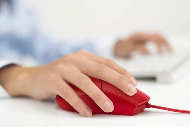Alt view image 5 of 6 - Pro Fit Wired Washable USB Computer Mouse K75239US, Red | Rinses clean under running water, withstands alcohol and bleach wipes, 1600 dpi sensor, 3 buttons, ambidextrous shape