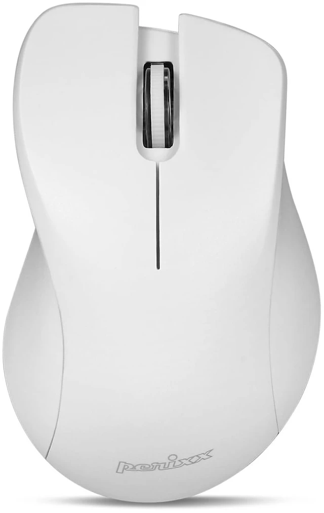 Main image of PERIMICE-621W Wireless Mouse - Silent Click with Ergo Design - Compatible for Desktop and Laptop PC - Wireless 2.4 GHz - White