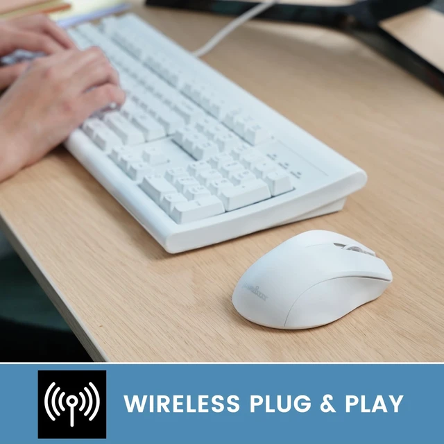 Alt view image 6 of 7 - PERIMICE-621W Wireless Mouse - Silent Click with Ergo Design - Compatible for Desktop and Laptop PC - Wireless 2.4 GHz - White
