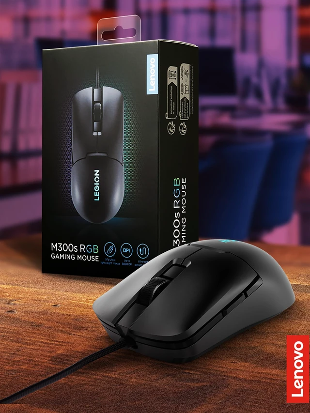 Alt view image 3 of 7 - Legion M300s RGB Wired Gaming Mouse - 8,000 DPI Adjustable Sensor, 6 Programmable Buttons & 20-Million Clicks Durability with Optimized Comfort (Black)