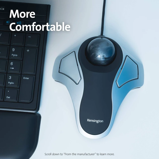 Alt view image 2 of 6 - Orbit Trackball Mouse (K64327F), Silver/Black