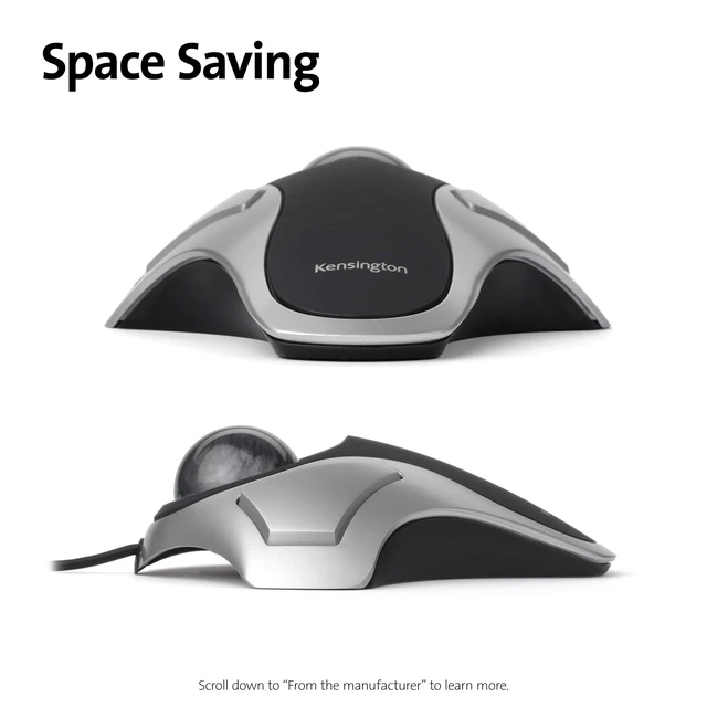Alt view image 4 of 6 - Orbit Trackball Mouse (K64327F), Silver/Black