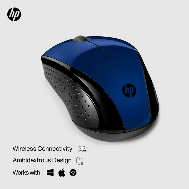 Alt view image 2 of 7 - X3000 G3 Wireless Mouse - Blue, 15-Month Battery, Side Grips for Control, Travel-Friendly, Blue LED, Powerful 1600 DPI Optical Sensor, Compatible with Wins PC/Laptop, Mac, Chromebook (683N8AA#ABL)
