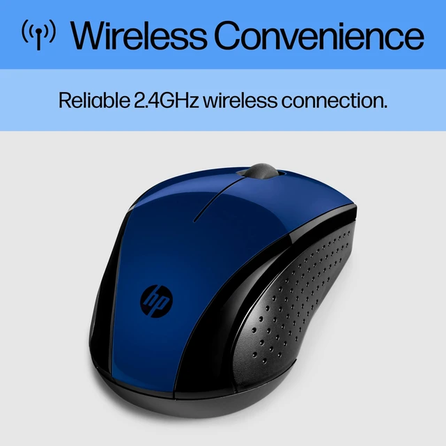 Alt view image 3 of 7 - X3000 G3 Wireless Mouse - Blue, 15-Month Battery, Side Grips for Control, Travel-Friendly, Blue LED, Powerful 1600 DPI Optical Sensor, Compatible with Wins PC/Laptop, Mac, Chromebook (683N8AA#ABL)
