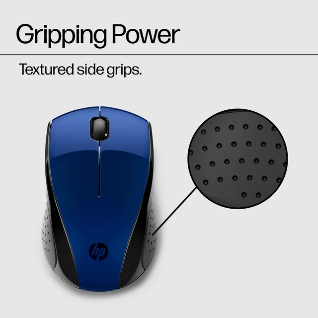 Alt view image 5 of 7 - X3000 G3 Wireless Mouse - Blue, 15-Month Battery, Side Grips for Control, Travel-Friendly, Blue LED, Powerful 1600 DPI Optical Sensor, Compatible with Wins PC/Laptop, Mac, Chromebook (683N8AA#ABL)