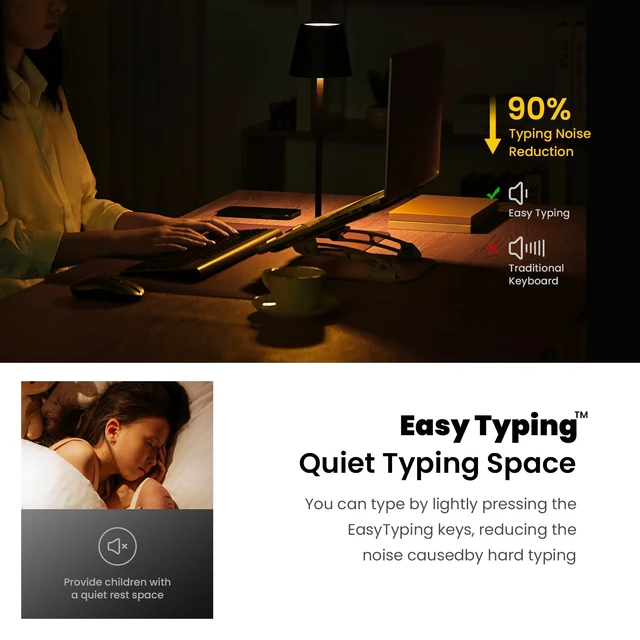 Alt view image 6 of 7 - Full Size Wireless Keyboard and Mouse Combo - Grey | Full size quiet scissor-switch keyboard with number pad, right handed mouse, connect via single included USB-A Nano Receiver