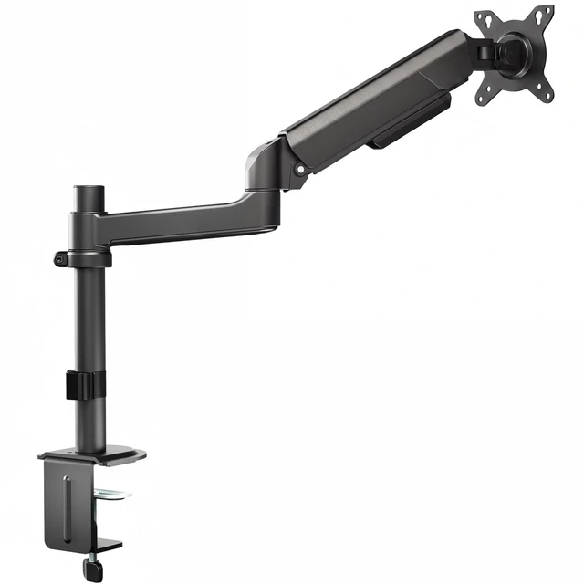 Main image of Heavy Duty Articulating Single Pneumatic Spring Arm Desk Mount Stand, Fits 17 to 40 inch Standard Screens or Ultrawides up to 26.4 lbs with Maximum VESA 100x100mm, STAND-V101H