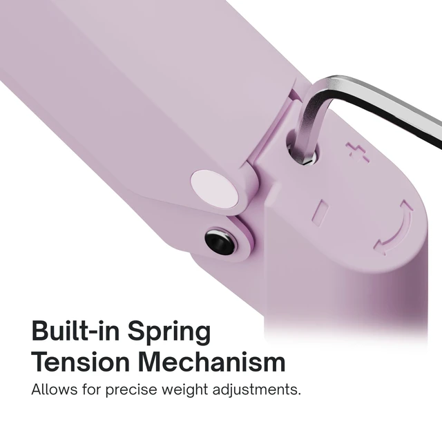 Alt view image 3 of 7 - PS1S Wave Pink Single Monitor Arm Stand Desk Mount - Fits up to 32 inches Monitors and up to 19.8lbs. VESA Compatibility and Integrated Cable Management
