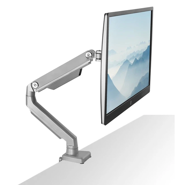 Alt view image 2 of 7 - Single Monitor Arm Desk Mount, Mechanical Spring Height Adjustable Monitor Stand for 1332 Inch Screens up to 17.6 lbs, VESA 75x75 & 100x100, C-Clamp & Grommet