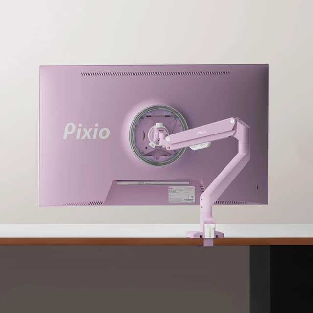 Alt view image 7 of 7 - PS1S Wave Pink Single Monitor Arm Stand Desk Mount - Fits up to 32 inches Monitors and up to 19.8lbs. VESA Compatibility and Integrated Cable Management