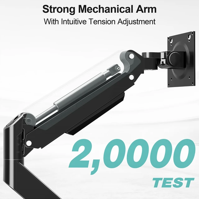 Alt view image 5 of 7 - Heavy Duty Monitor Arm for 49 inch Ultrawide Screen up to 44 lbs, Single Desk Computer Mount Curved Monitor Stand for Samsung Odyssey G9, Adjustable Gas Spring VESA Mount 75x75 100x100